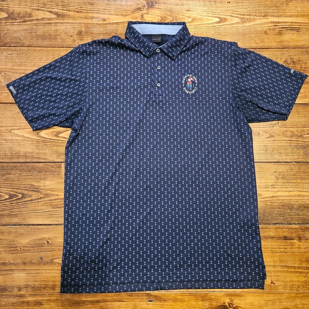 Dunning Golf Men's Polo Shirt Large L Navy Blue 124th U.S. Open Pinehurst‎ STAFF